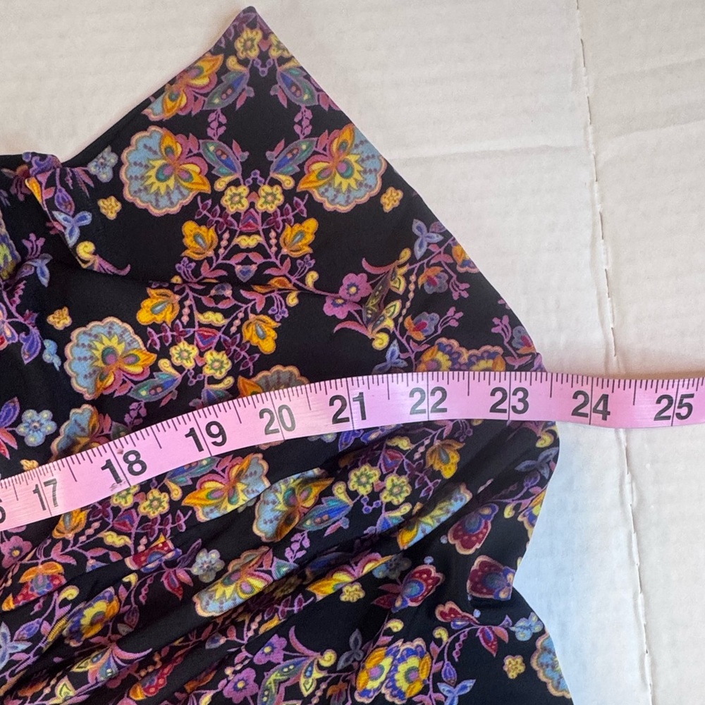 LuLaRoe XL Floral Maxi Skirt A-Line Flowing Foldover Yoga Waist Boho - Picture 11 of 11